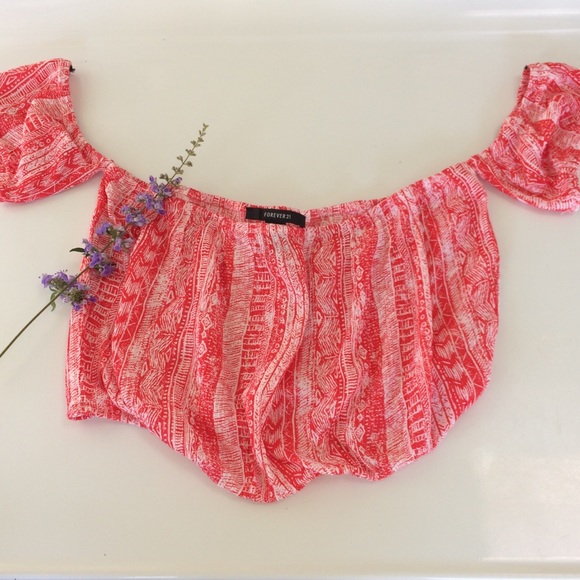 Off the shoulder crop top tube top women’s medium